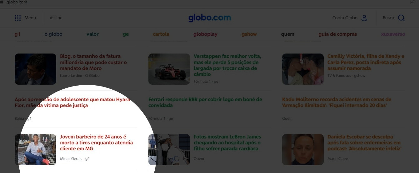 Morte de jovem cabeleireiro em Nanuque vira capa de Jornal badalado no Brasil